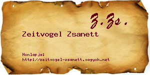 Zeitvogel Zsanett névjegykártya
