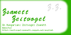 zsanett zeitvogel business card